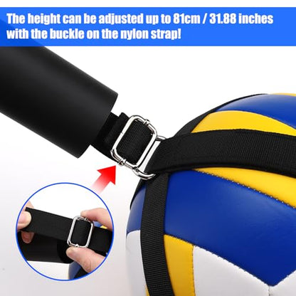 TOBWOLF Volleyball Spike Trainer, Elastic Self-Training Volleyballs Resistance Band, Volleyball Equipment Training Aid Improves Serving, Jumping, Arm Swing Mechanics and Spiking Power - color: Standard Volleyball Spike Trainer