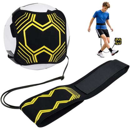 Soccer Kick Trainer with Adjustable Waist Belt, Solo Soccer Training Equipment for Kids and Adults, Kick Back Practice for Dribbling Passing Shooting, Fits Ball Sizes 3 4 5
