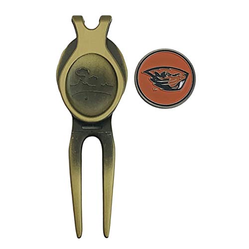 Divot Repair Tool Removable Magnetic Ball Marker-Best Divot Fixer - style: OREGON STATE BEAVERS