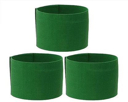 ONLYKXY 3PCS Captain Armbands 7x32.5CM/2.75x12.79inch Adjustable Leader Armband Team Sport Armband for Soccer Basketball Volleyball School Team Competition Coach Players Wrist Arm Bands - color: Dark Green