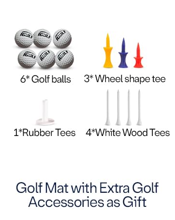 Premium Golf Hitting Mat for Indoor & Outdoor Practice – Professional Turf Golf Mat for Driving Range, Backyard & Home Use – Portable Golf Practice Mat with Realistic Grass Surface and Accessories
