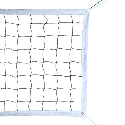 Professional Volleyball Net Outdoor Heavy Duty, All Weather Enhanced with Aircraft Steel Cable, Regulation 32x3FT Replacement Net for Backyard Beach Pool Indoor