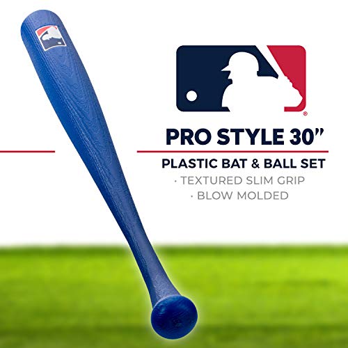 Franklin Sports MLB Kids Baseball Bat and Ball Set - Lightweight 30" Youth Plastic Bat - Multiple Colors