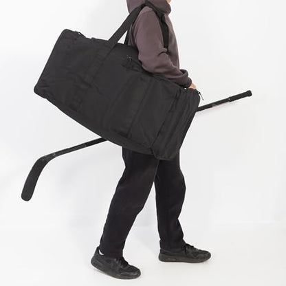 Jetstream Heavy Duty Multi Pocket Durable Sports Gym Equipment Travel Duffel Bag - color: L 32" Black, size: 32IN