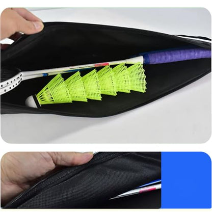 Badminton Racquet Bag with Shoulder Strap Lightweight Badminton Racquets Cover Protective Carry Case Carrying Bag Protector Organizer for Badminton Rackets Set Birdies Shuttlecocks