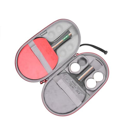 Carrying Case for Ping Pong Paddles/Table Tennis Paddles/Racquet Cyber Shape Hexagon,Fits for 2 Paddles and 4 balls - color: Small Black