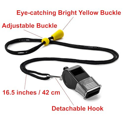24 Packs Sports Whistles with Lanyard, for Coaches, Referees and Officials - color: Sky Blue