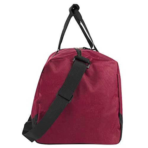 24 Pack Bulk Duffle Bags Wholesale by the Case for Homeless, Sports Teams, and Duffle Bags for Foster Kids (All Red Pack) - color: All Red Pack