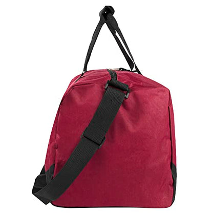 24 Pack Bulk Duffle Bags Wholesale by the Case for Homeless, Sports Teams, and Duffle Bags for Foster Kids (All Red Pack) - color: All Red Pack