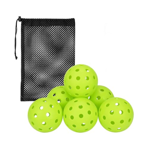 Bucket Toss Golf Balls, Yard Toss Games Balls, Bucket Game Golf Ball, Outdoor and Indoor Pickleball Ball, 4-Pack with Mesh Bag (Green, 40-Holes)