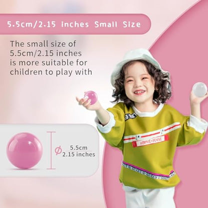 MoonxHome Ball Pit Balls for Toddlers, BPA Free Crush Proof Plastic Toy Balls for Ball Pit, Children's Pool Water Toys, Macaron Ocean Balls for Play Tent 2.15 Inch Pack of 100 200 500 800 1000 - color: L-white&light-grey&light-pink