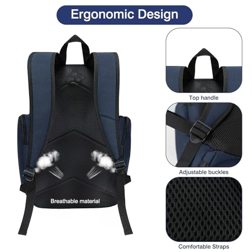 WOLT Basketball Bag Backpack with Separate Ball Compartment and Shoes Pocket, Gym Bags for Men, Large Sports Bag for Basketball, Soccer, Volleyball, Baseball - color: DarkBlue