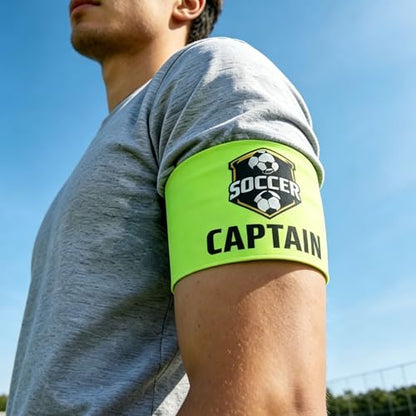 Custom Soccer Captain Armband, Adjustable Elastic Captain Arm Band for Football Soccer Basketball Teams - Personalized Sports Captain Armband