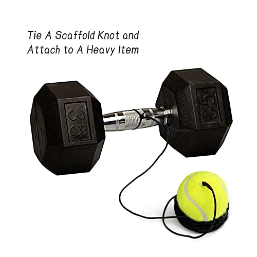 Tennis Balls with String, 6 Pack, Green, Tennis Training Tool - color: 3Pcs, size: Basic