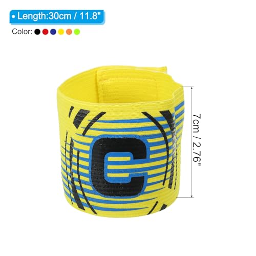 PATIKIL Captain Armband, 5 Pack Adjustable Elastic Soccer Captain's Arm Band for Outdoor Football Training Team, 5 Colors