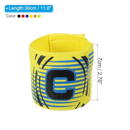 PATIKIL Captain Armband, 5 Pack Adjustable Elastic Soccer Captain's Arm Band for Outdoor Football Training Team, 5 Colors