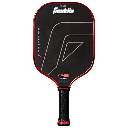 Franklin Sports PRO Pickleball Paddles – C45 Carbon Fiber Series - Official USAP + UPA Approved – Pro Player Design - color: Tempo |Electric Red, size: 16 mm