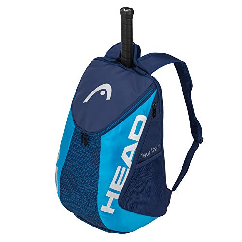 HEAD Tour Team Tennis Backpack 2 Racquet Carrying Bag w/Padded Shoulder Straps & Shoe Compartment - Navy Blue, One Size - color: Navy/Blue