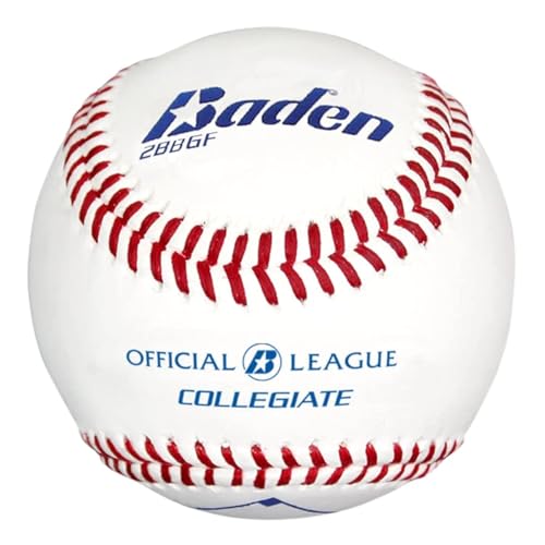 Baden | Official League | Premium Leather Cover Baseballs | 2BBG | One Dozen - style: Official League Collegiate Flat Seam