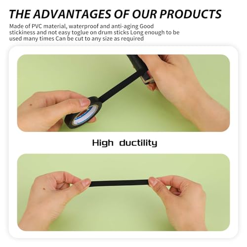 2 Rolls Finishing Tape Tennis Racket, 0.39 Inch × 11 Yards Grip Tennis Finishing Tape PVC Tennis Badminton Racquet Grip Tape Tennis Racket Wrap Grip Vinyl Extra Racquet Tape for Tennis Badminton