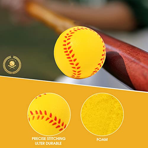 20 Pack Mini Foam Baseballs 1.6-Inch Pitching Machine Baseball - Perfect for Hitting Practice and Pitching Improve Your Batting Accuracy Training Black Stitching