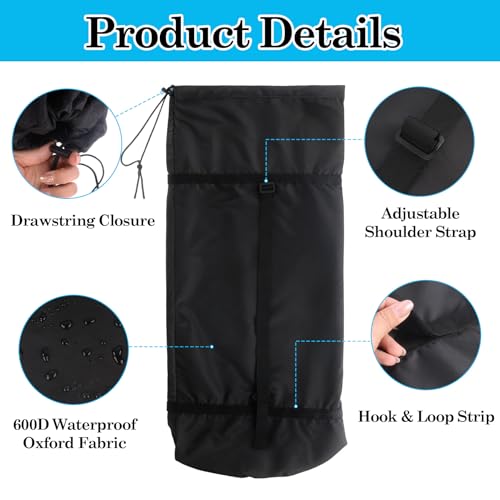 Klmnop Pickleball Net Storage Bag - Portable Drawstring Duffle Carry Bag for Pickleball Net System, Heavy Duty Replacement Holder for Indoor Outdoor Driveway Backyard Court Equipment, No Net