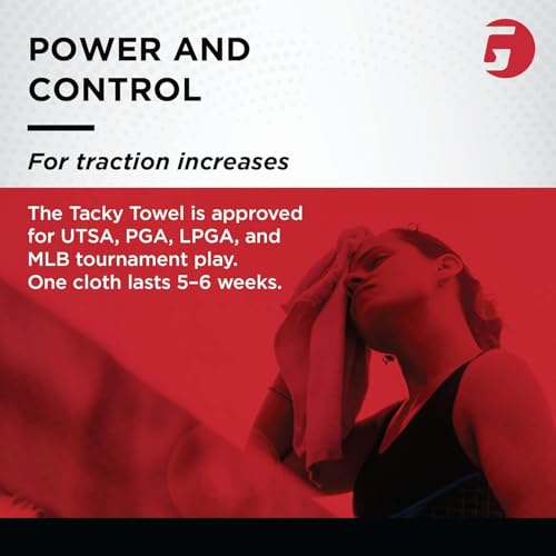 Gamma Tacky Towel for Tennis, Pickleball, Padel, Golf, Baseball, Non-Toxic Grip Enhancer, Improves Control, Long-Lasting Anti-Slip Formula, USTA Approved, 8"x5" - style: New Tacky Towel