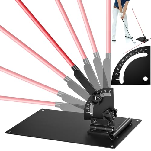Pro Golf Alignment Sticks Holder – Adjustable Swing Plane Trainer with Weighted Base | Golf Training Aid for Swing Path, Putting & Aiming (Black Scale) - Not Included Alignment Sticks