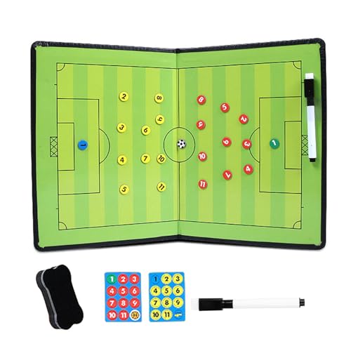 Football Tactic Board, Soccer Coaching Marker Board with Magnets, 2pcs Whiteboard Marker, Eraser