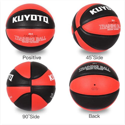 KUYOTQ 2.2lbs 29.5" Weighted Basketball Size 7 Composite Indoor Outdoor Heavy Trainer Basketball for Improving Ball Handling Dribbling Passing and Rebounding Skill (Deflated)