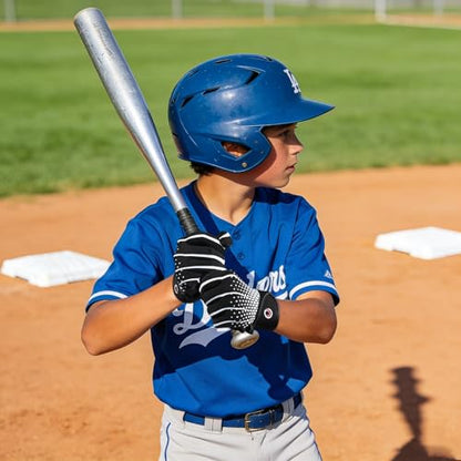 Kids Baseball/Softball Batting Gloves Youth,Super Grip Teeball Gloves for Boys and Girls - size: Youth M/L(6-6.5in)