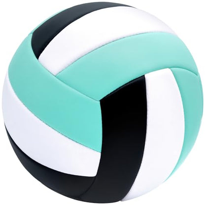 RUN2PEAK Soft Volleyball Ball Official Size 5 Volleyballs for Indoor Outdoor Beach Pool Game Play for Teen Beginner Recreational Team Professional PU Leather Training Practice Volley Balls