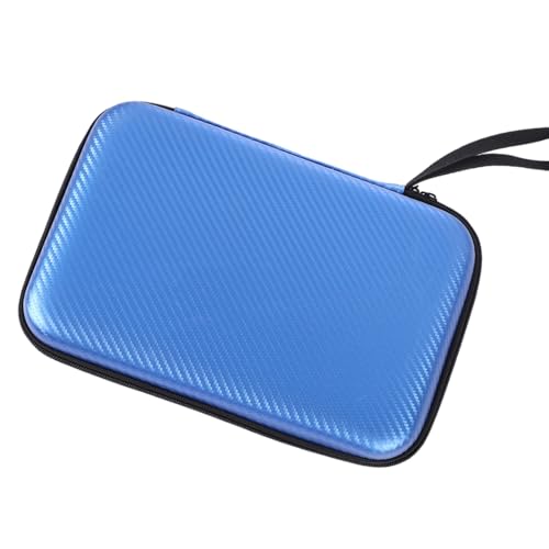 Pingpong Paddles Case Hard Shell Table Tennis Paddle Storage Bag Easy to Carry Great Lovers Pingpong Hard Case Bag for Training and Travel - color: Blue