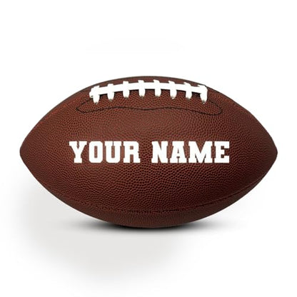 HAMMET Personalized Football - Customized Football Made with Composite Leather with Your Name or Text - Official Size Custom Gifts for Players, Coaches and Teams