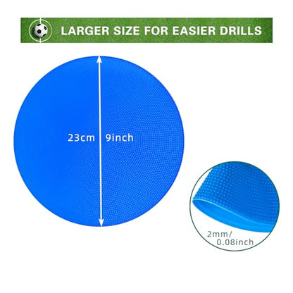 Spot Markers 9 Inch 10 Inch Non Slip Rubber Floor Markers Flat Field Cones Poly Dots for Soccer Basketball Sports Speed Agility Training and Drills - style: 9inch 36pcs