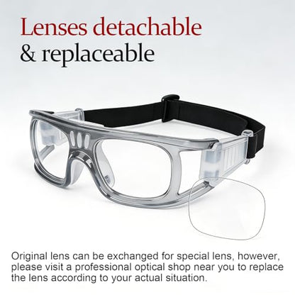 Andux Unisex Sports Glasses Anti Fog Goggles for Basketball Dribbling, Lacrosse, Eye Training LQYJ-01 - color: Grey
