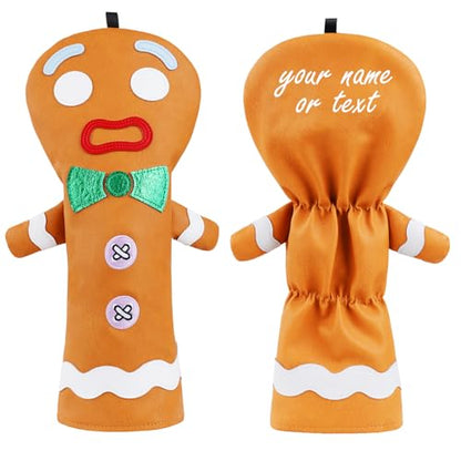 Funny Golf Club Head Cover Driver Headcover Fairway Wood Headcover Hybrid Club Head Cover Brown Monster Cookie - style: Custom Driver