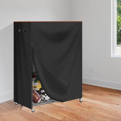 Garage Sports Equipment Organizer Cover,Waterproof 420D Oxford Protective Outdoor Indoor Sports Equipment Storage Rack Dust Cover 38"L x 18"W x 45"H (Only Cover)