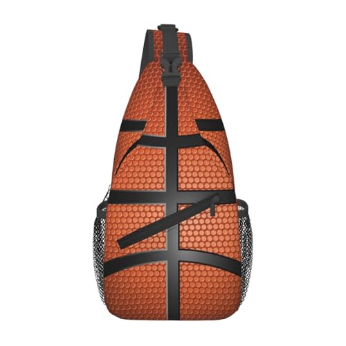 Basketball Sling Backpack Sling Bag Basketball Crossbody Shoulder Bag Purse Basketballs Chest Bag For Men Women - color: Basketball