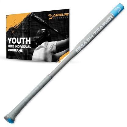 Driveline Baseball Youth Skinny Smash Bat - 1.5" Barrel (30" or 32") Aluminum Underload Practice Bat for Swing Speed and Power + Free Individual Programs - size: 30"