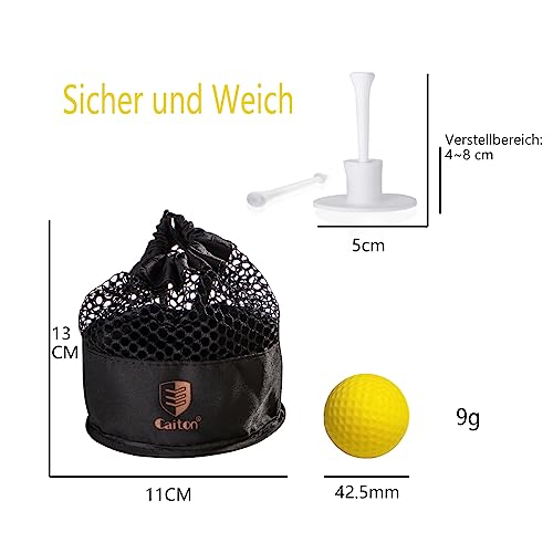 CAITON Color Foam Golf Balls, Pack Practice Golf Balls Training Golf Balls Wiffle Perforated for Home Putting Practice Backyards Swing Practice, Driving Range