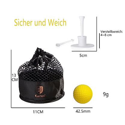 CAITON Color Foam Golf Balls, Pack Practice Golf Balls Training Golf Balls Wiffle Perforated for Home Putting Practice Backyards Swing Practice, Driving Range