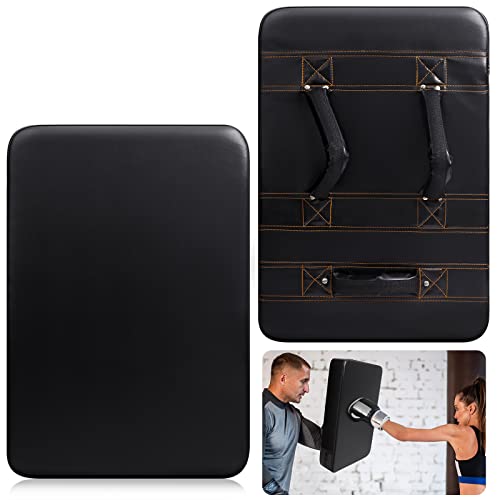 Dunzy Sports Blocking Pads 24 x 16 Inch Training Kick Pad Standard Basketball Contact Pad with Handles for Soccer Football Hockey Martial Arts MMA Karate Kickboxing Lacrosse Practice, Black