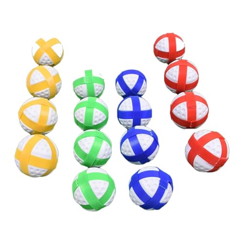 16 Pieces Golf Sticky Balls Golf Training Balls Hook and Loop Balls Portable Material Suitable for Adults Teens Indoor Outdoor Party 4.3cm