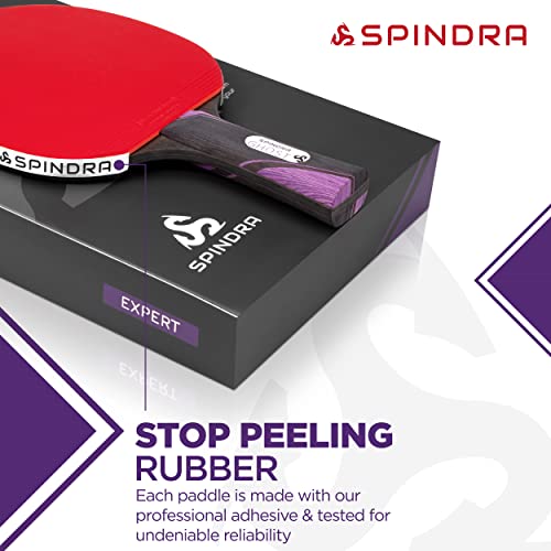 Performance Ping Pong Paddles, Advanced-Expert Table Tennis Paddles For Each Skill Level With Professional Rubbers & Carbon Layered Blades, 2025 Upgrade With Protective Case to Boost Your Game