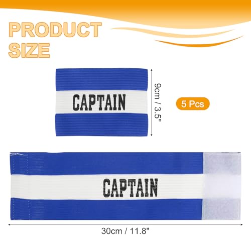 MECCANIXITY Soccer Captain Armband, Captain Arm Band for Soccer Elastic Captain C Arm Band Sport Captain Armbands for Football Team Training Youth & Adult - color: Blue