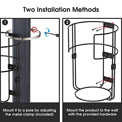 J JACKCUBE DESIGN Sturdy Metal Vertical Ball Storage Rack Standing Ball Holder Organizing Display Wall or Pole Mounted for 2 Ball Storage Rack - MK735B