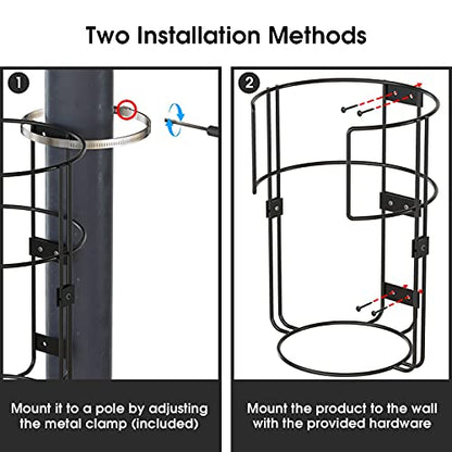 J JACKCUBE DESIGN Sturdy Metal Vertical Ball Storage Rack Standing Ball Holder Organizing Display Wall or Pole Mounted for 2 Ball Storage Rack - MK735B