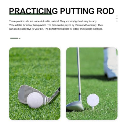 Outanaya Flat Shape Golf Balls for Putting Practice 2 Pack Indoor Outdoor Golf Training Accessories for Skill Improvement