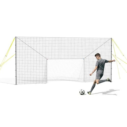 3-in-1 Soccer Goal with Rebounder & Backstop Net, Soccer Training Equipment for Backyard, Soccer Rebounder for Shooting, Passing & Ball Control, Kids & Youth - style: Large